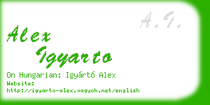 alex igyarto business card