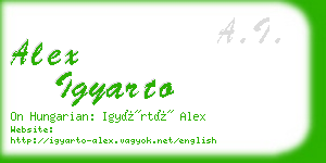 alex igyarto business card